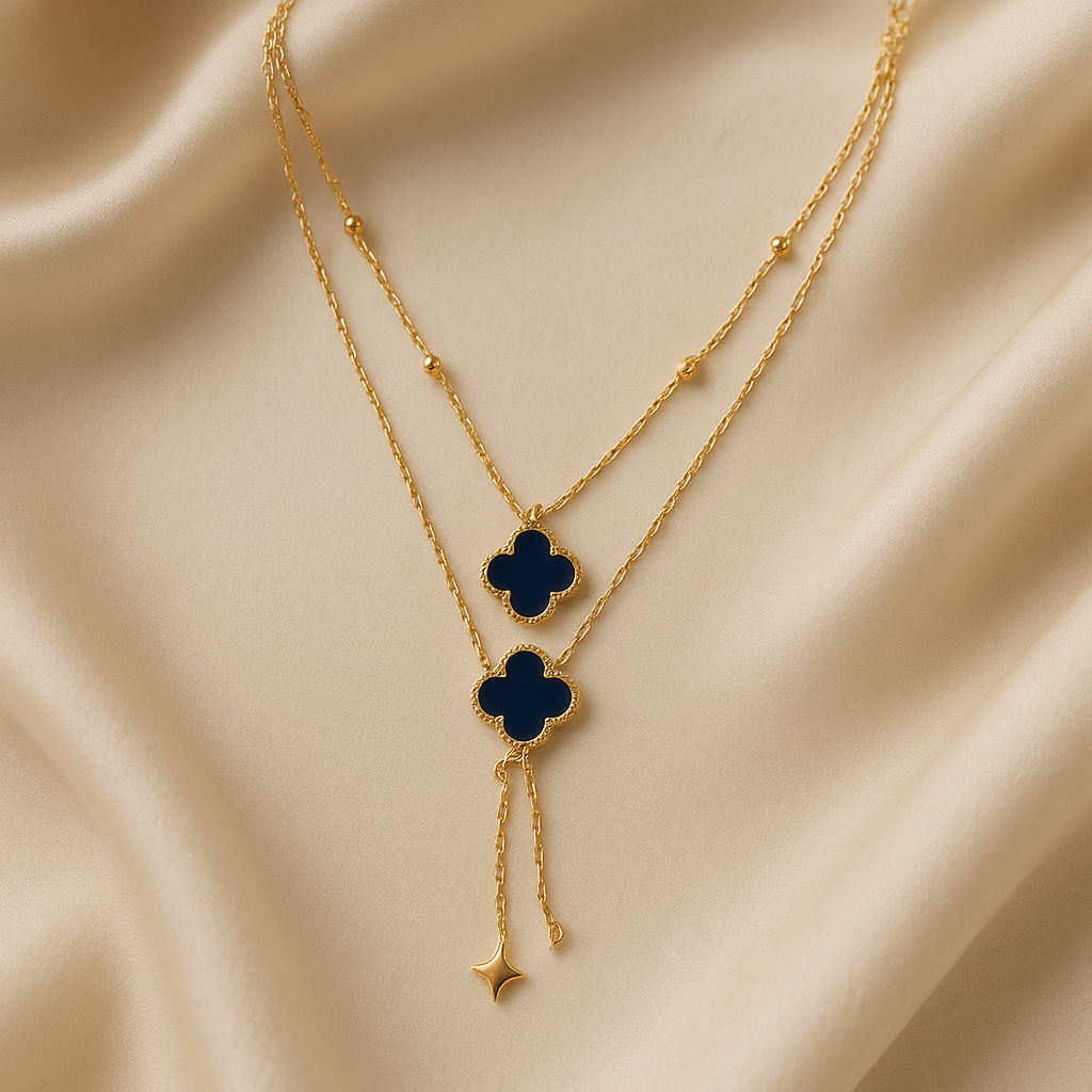 Midnight Bloom Layered Necklace