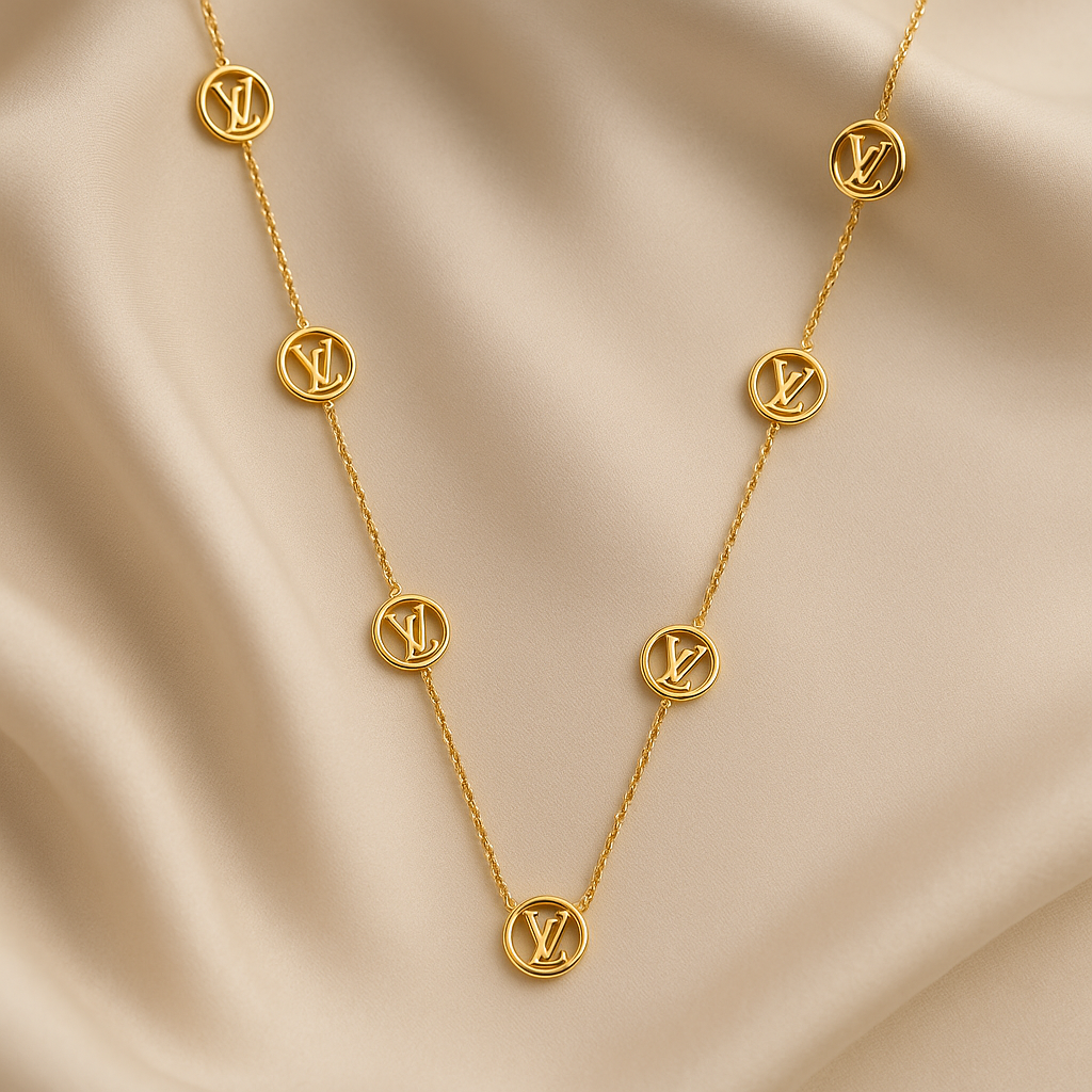 LV Golden Emblem Signature Necklace