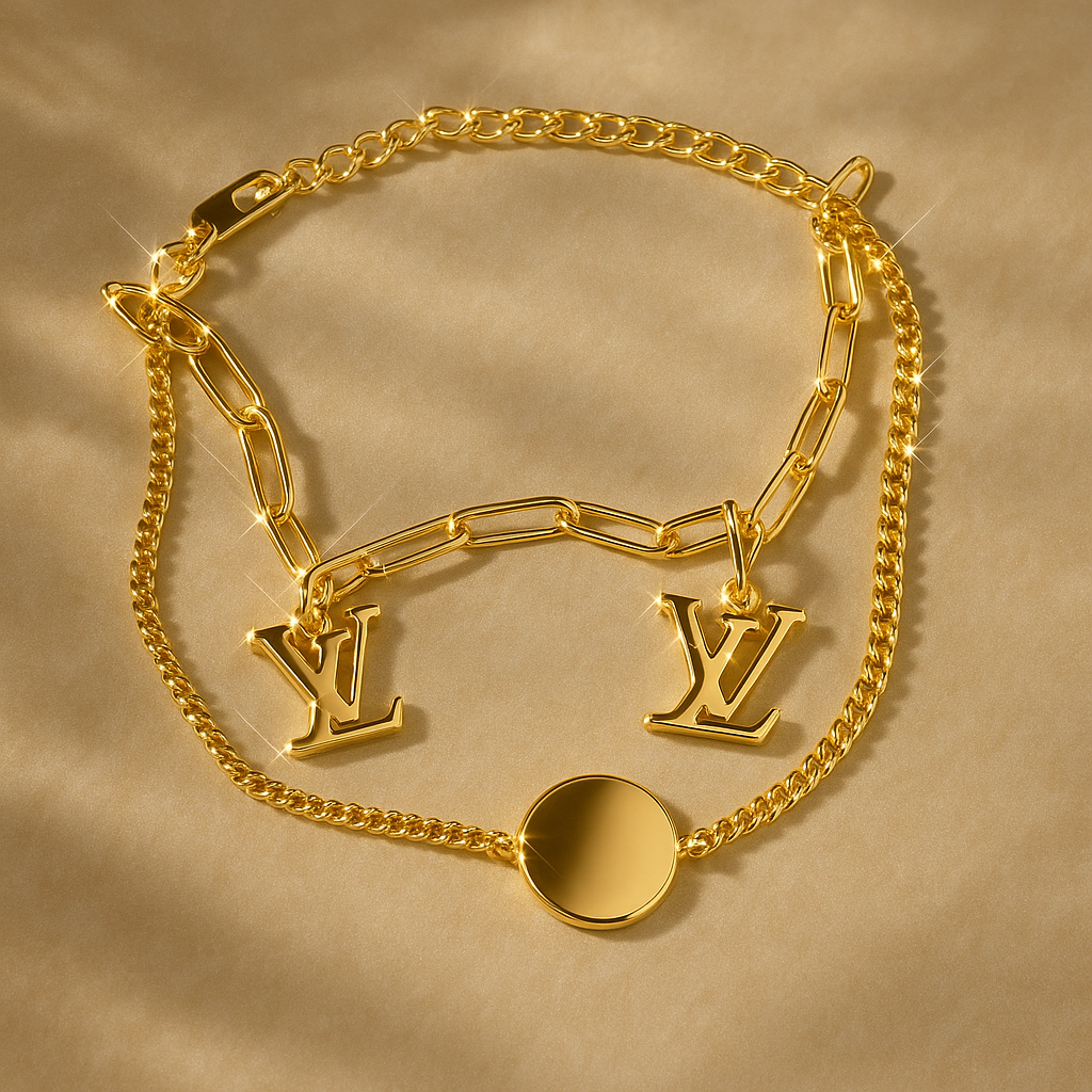 Louis Luxe Vuitton Charm Bracelet
