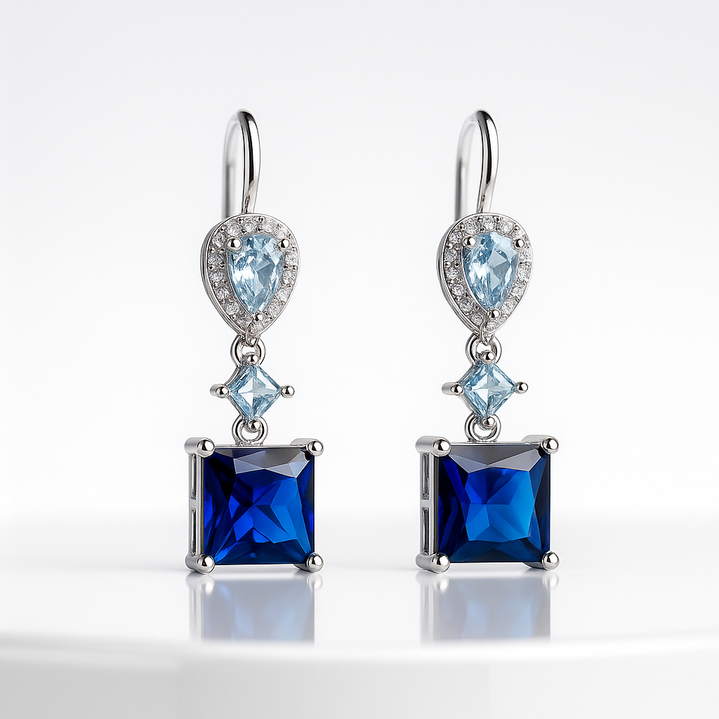 Azure Elegance Dangle Earrings