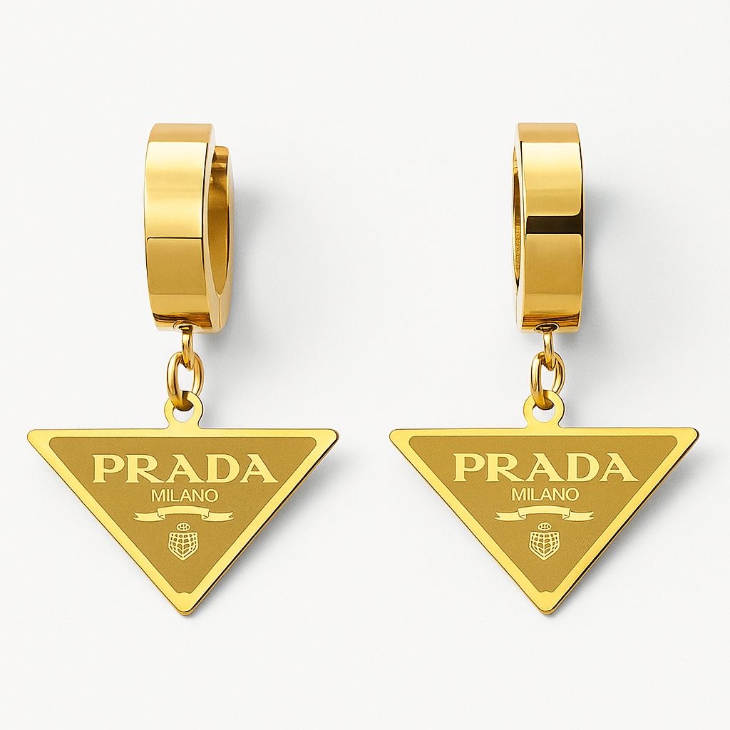 Prada Triad Luxe Drop Earrings