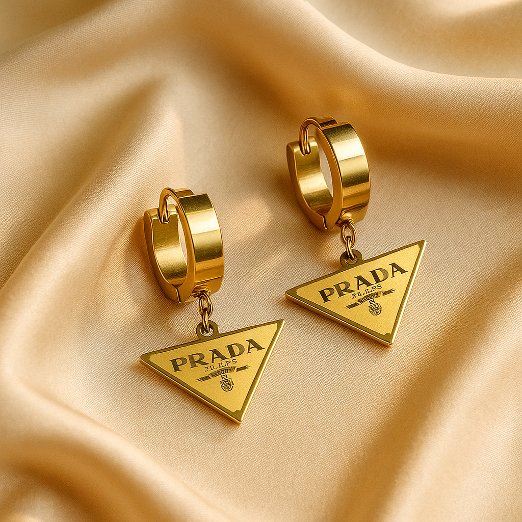 Prada Triad Luxe Drop Earrings