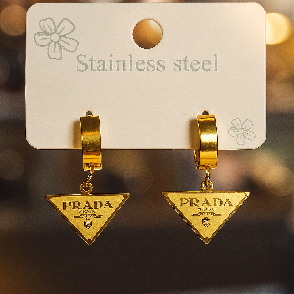 Prada Triad Luxe Drop Earrings
