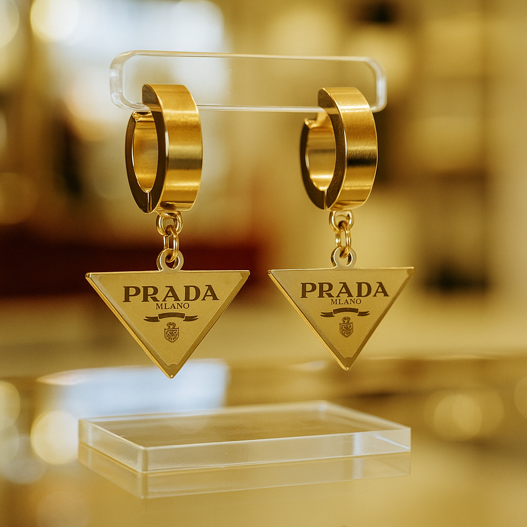 Prada Triad Luxe Drop Earrings