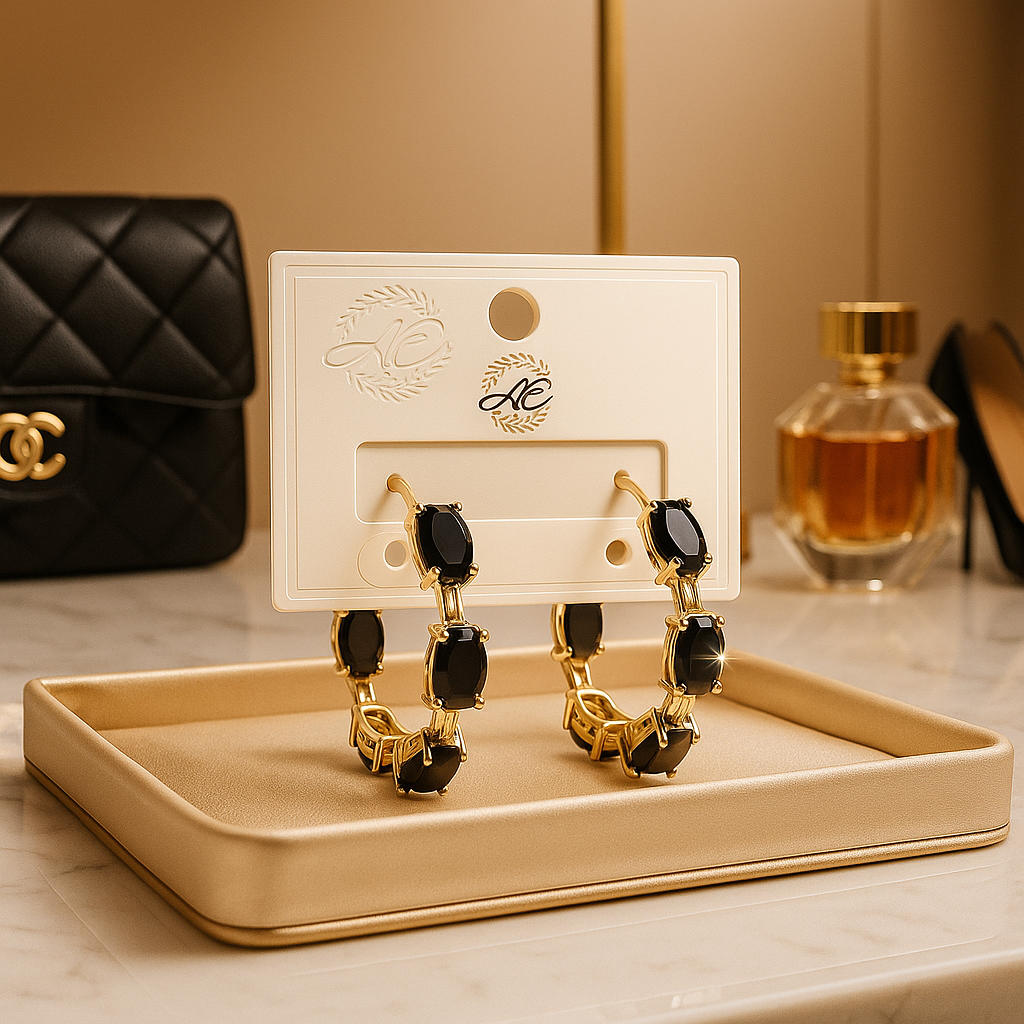 Midnight Luxe Hoops