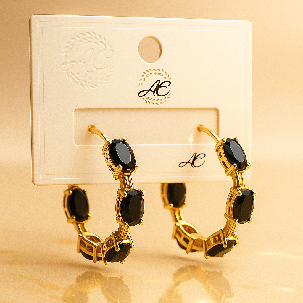 Midnight Luxe Hoops