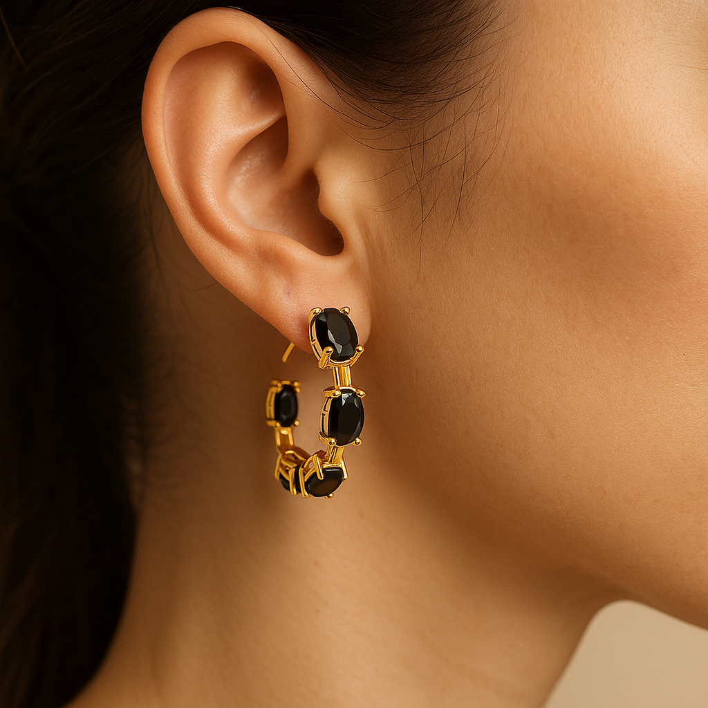Midnight Luxe Hoops