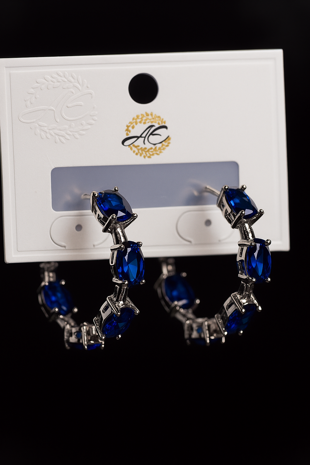 Sapphire Royale Hoop Earrings