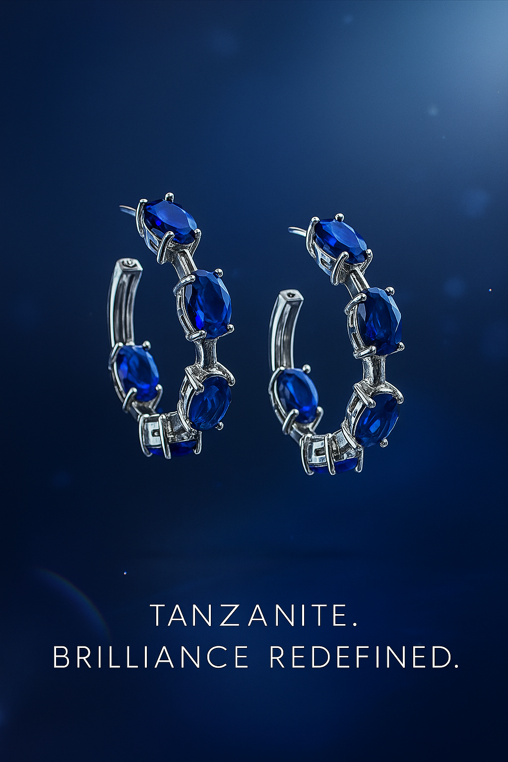Sapphire Royale Hoop Earrings