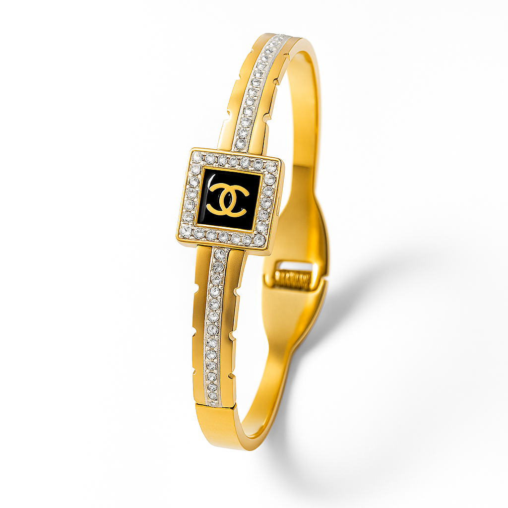 Noir Empress Crystal Bangle
