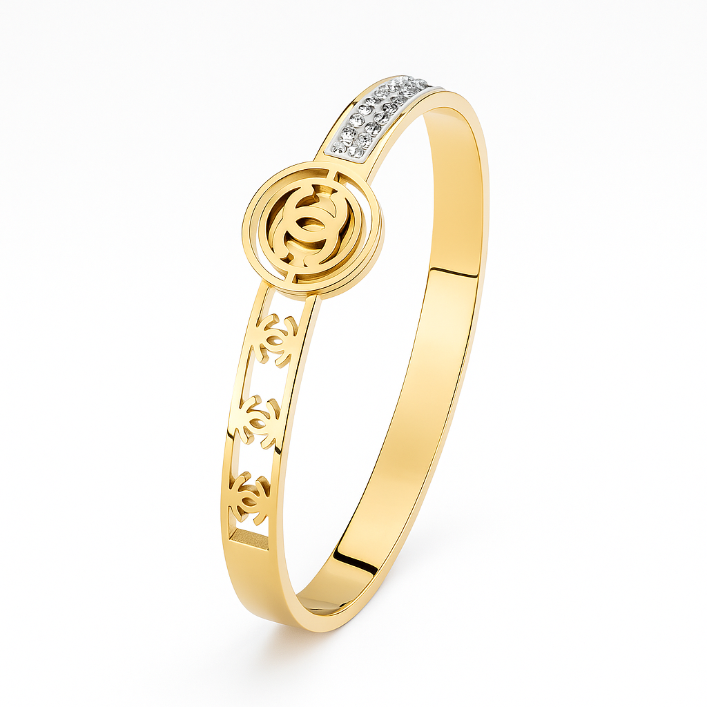 Elysian Gold Emblem Bangle