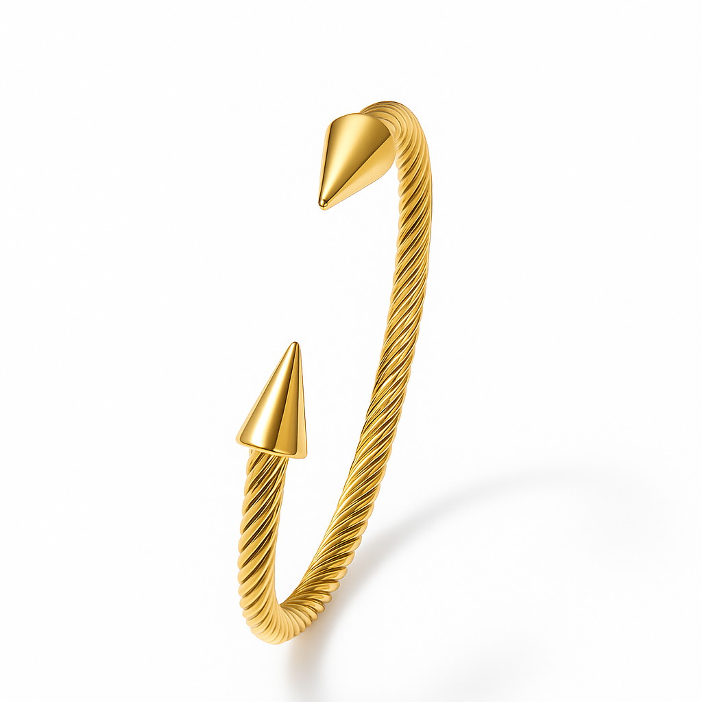 Aurum Twist Spike Cuff