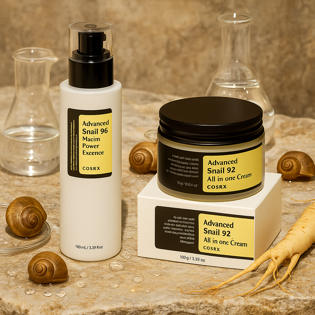 COSRX-Advanced Snail Mucin Power Essence & COSRX-Advanced Snail 92 All In One Cream