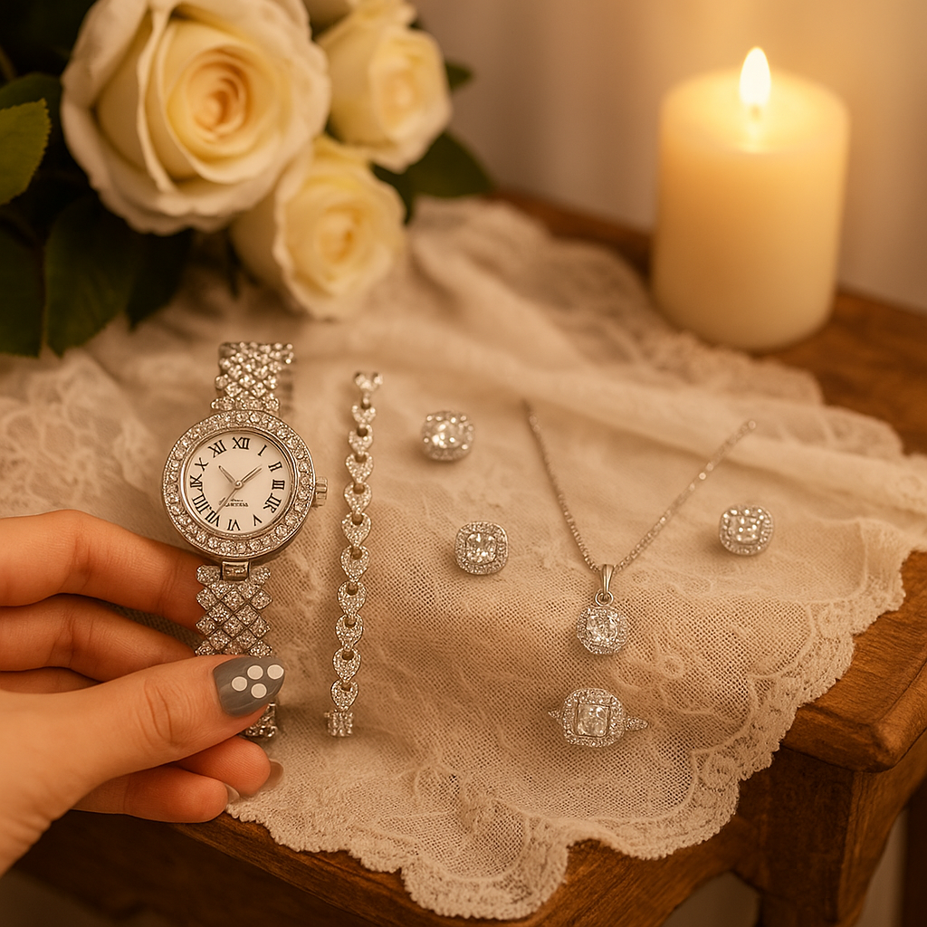 Celestial Spark Silver Jewelry Set