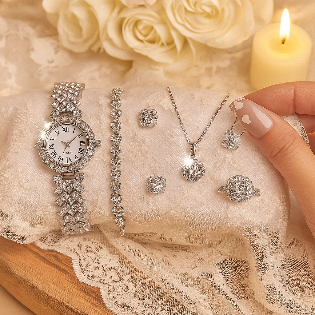 Celestial Spark Silver Jewelry Set