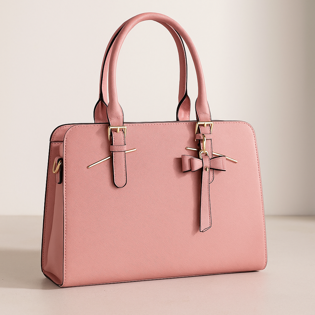 Viva Mode Signature Tote Set - Pink