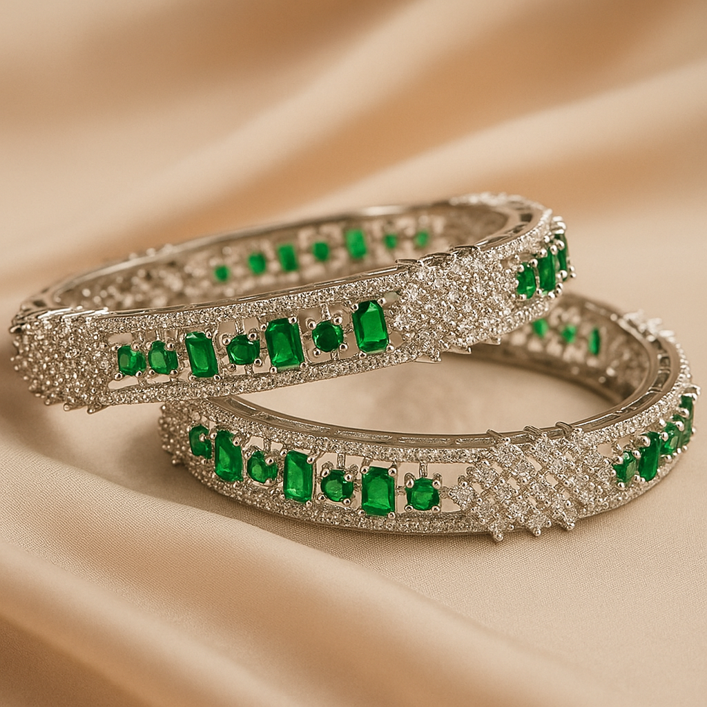 Emerald Elegance Bangles