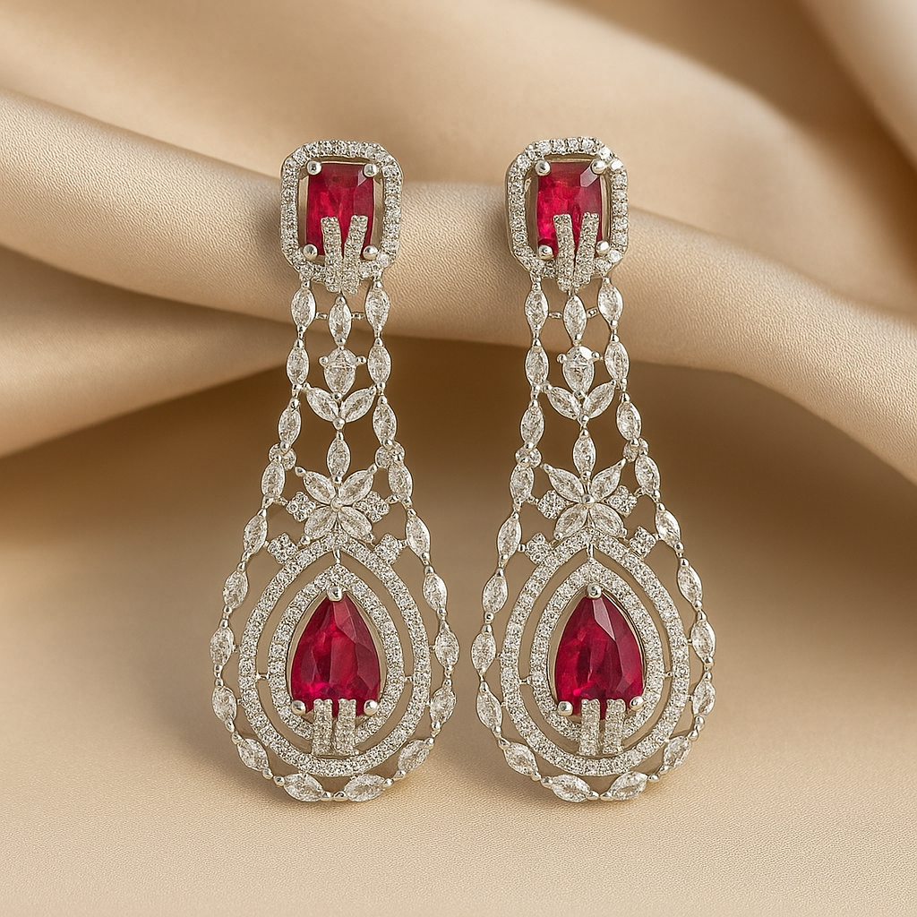 Regal Blossom Drop Earrings