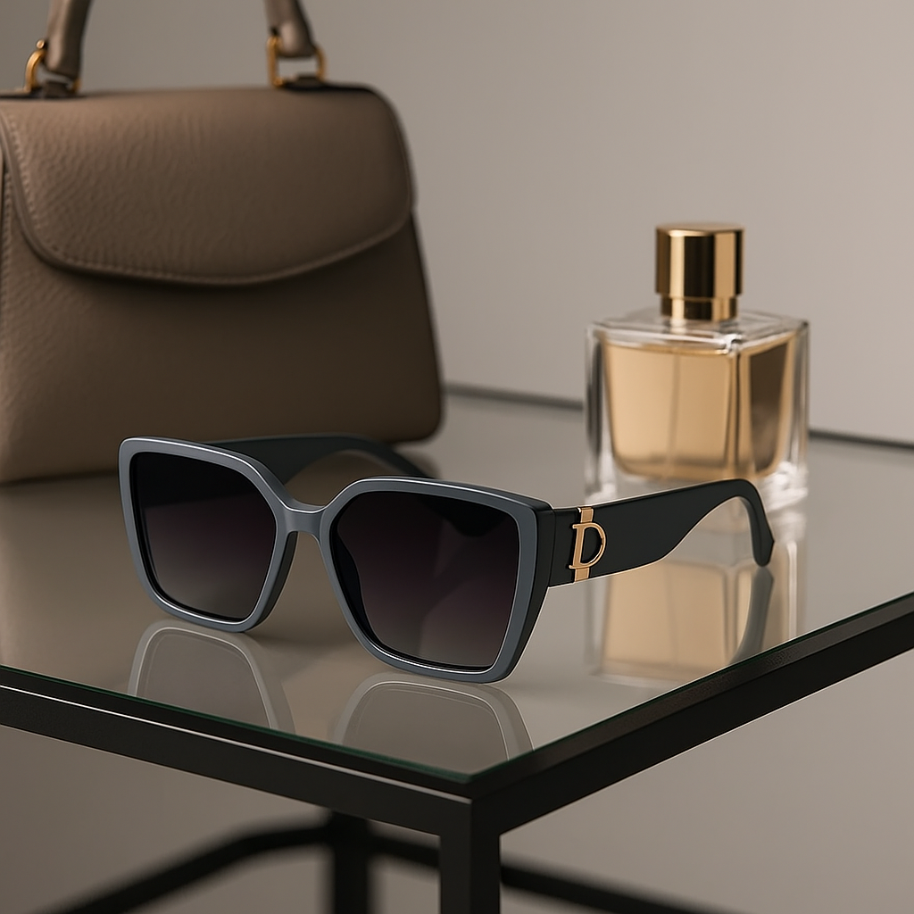 Dior Noir: Sleek Square Sunglasses