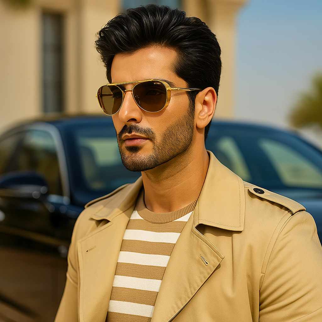 Aurum Aviators: Luxe Gold Sunglasses