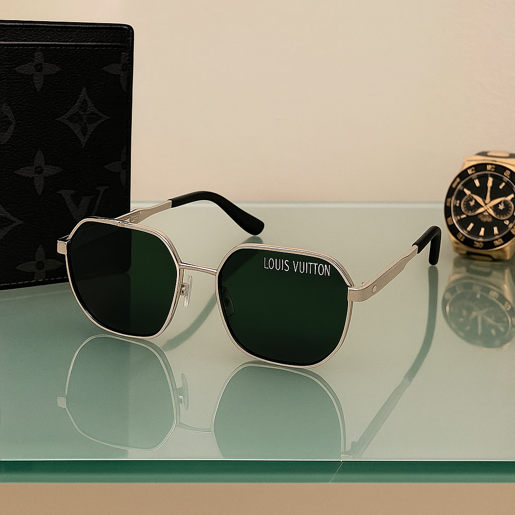LV Inspired Aviator Chic Sunglasses