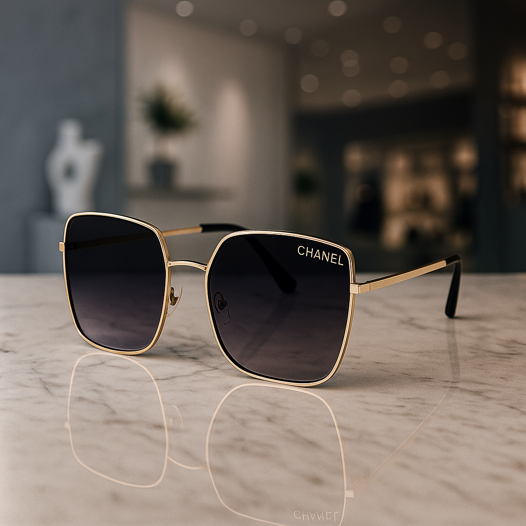Chanel Iconic Gold Square Sunglasses