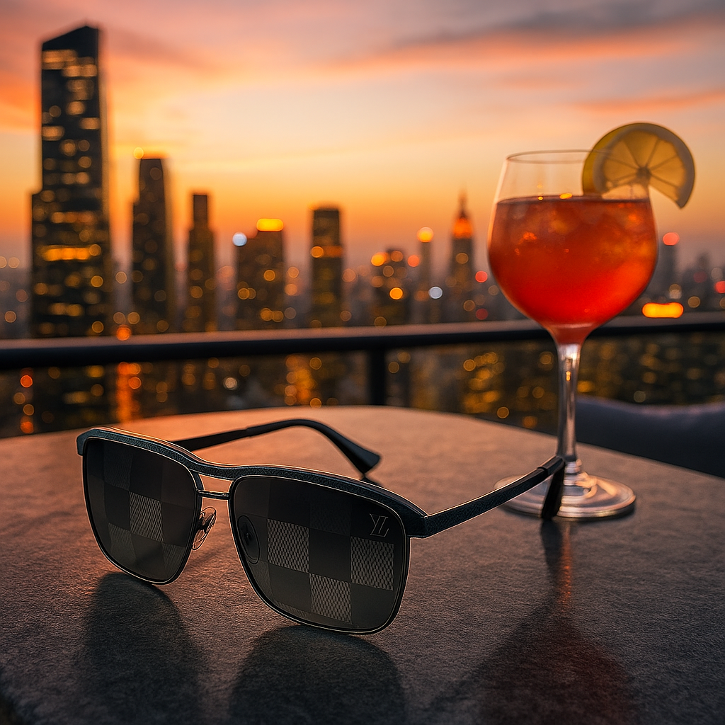 Louis Vuitton Damier Eclipse Aviator Sunglasses