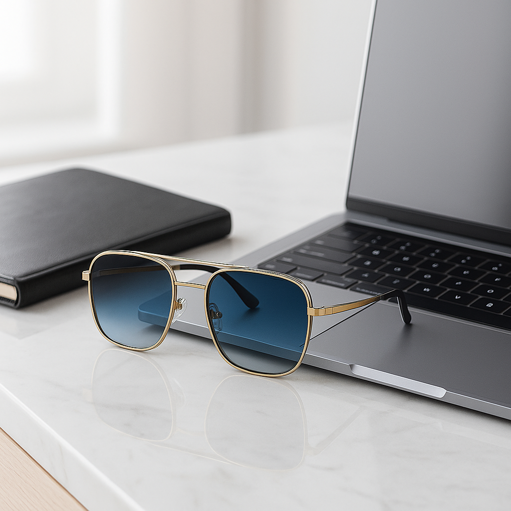 Azure Luxe Aviators