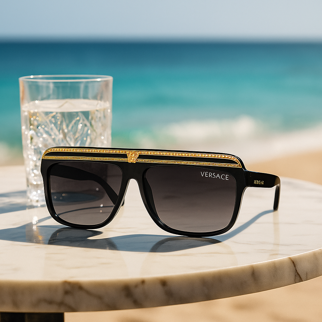 Versace Medusa Regal Shield Sunglasses