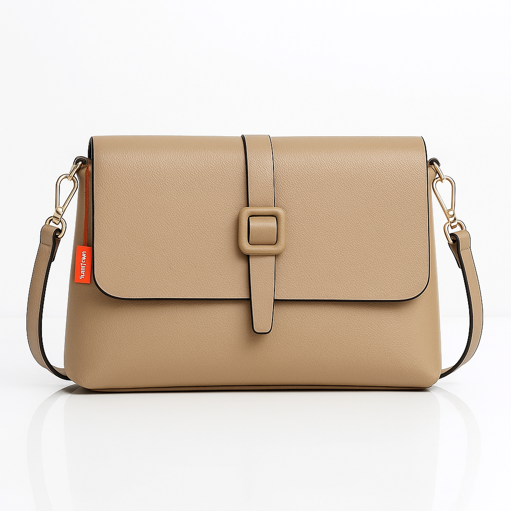 Urban Sleek Shoulder Bag - Beige