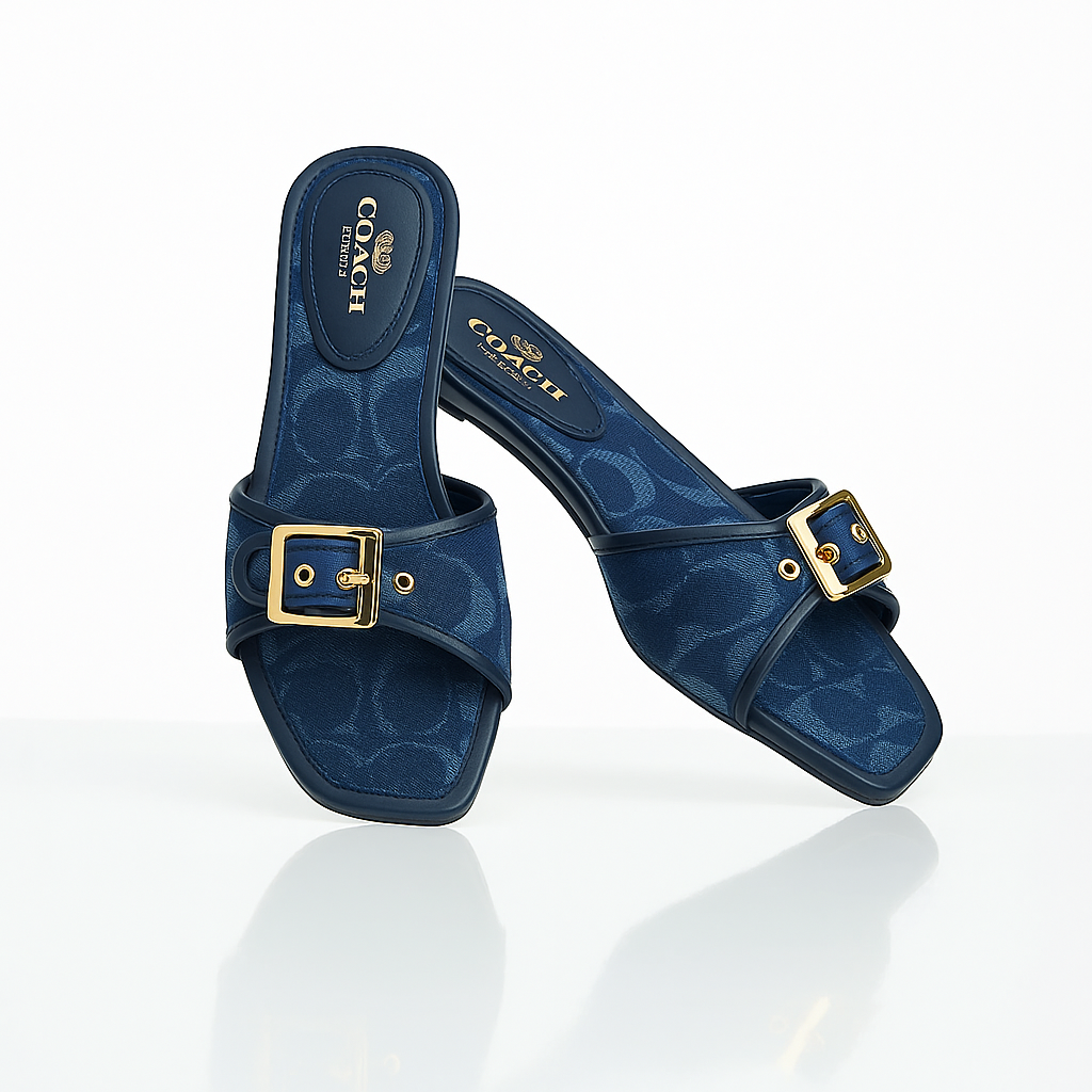 Coach Elegant Buckle Slippers