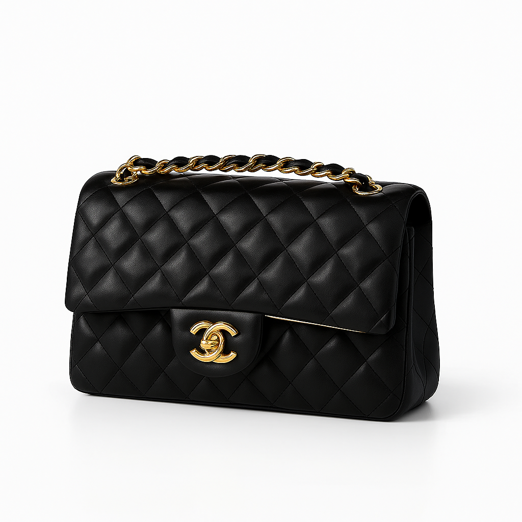Luxe Quilted Chanel Handbag - Black