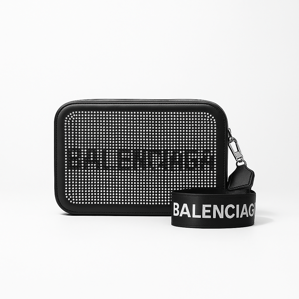 Balenciaga LuxeFlex Crystal Pouch - Silver