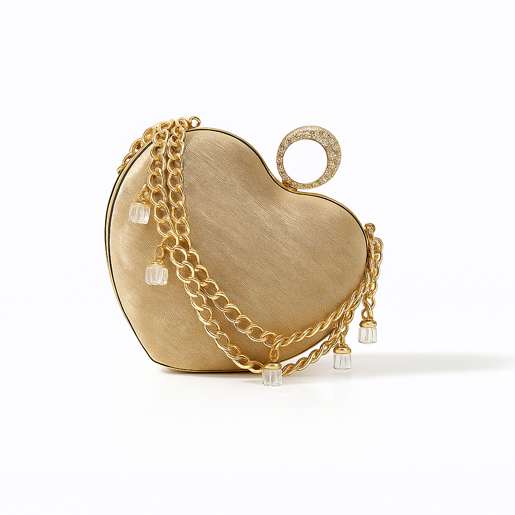Gilded Heart Luxe Clutch