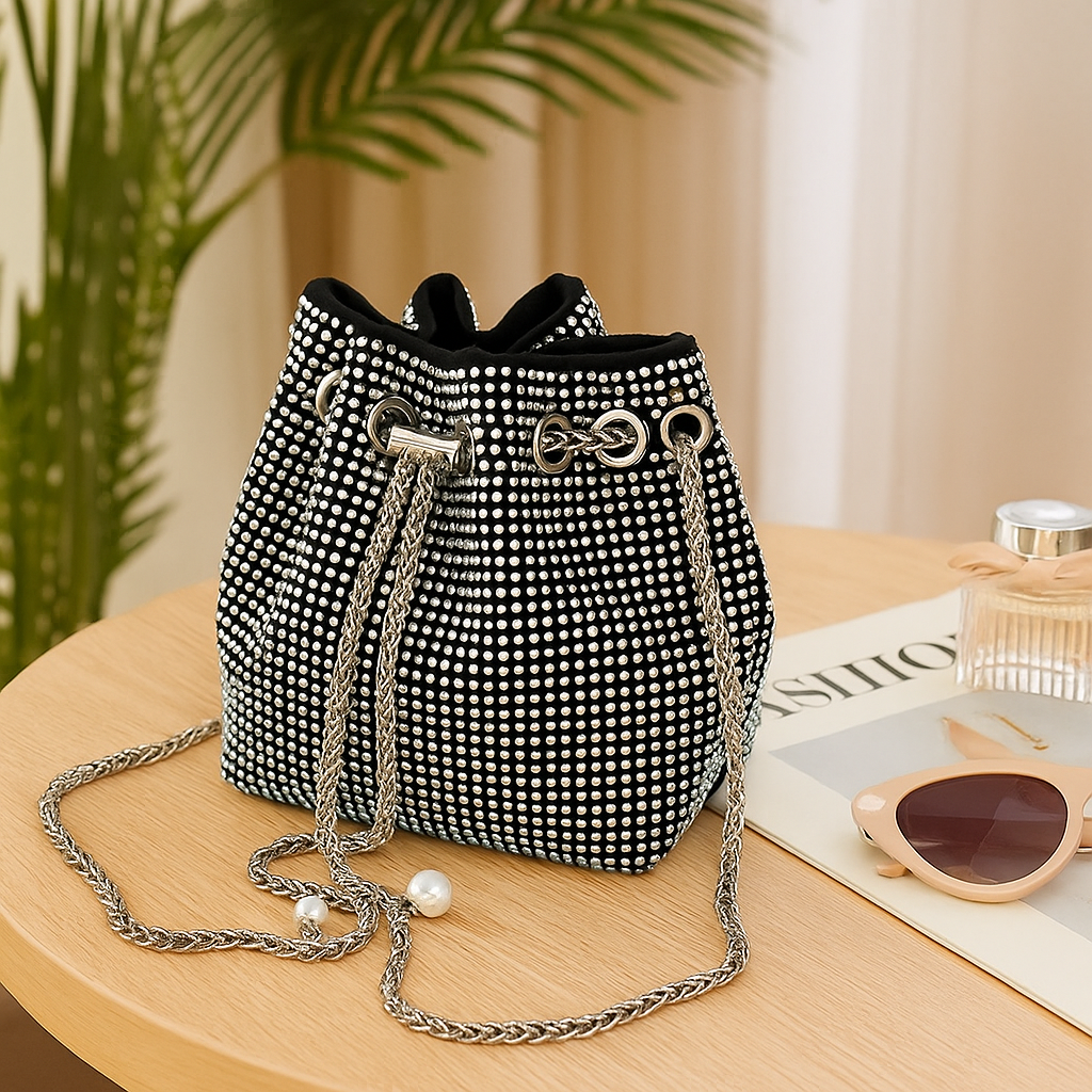 Glam Pearl Luxe Bucket Bag