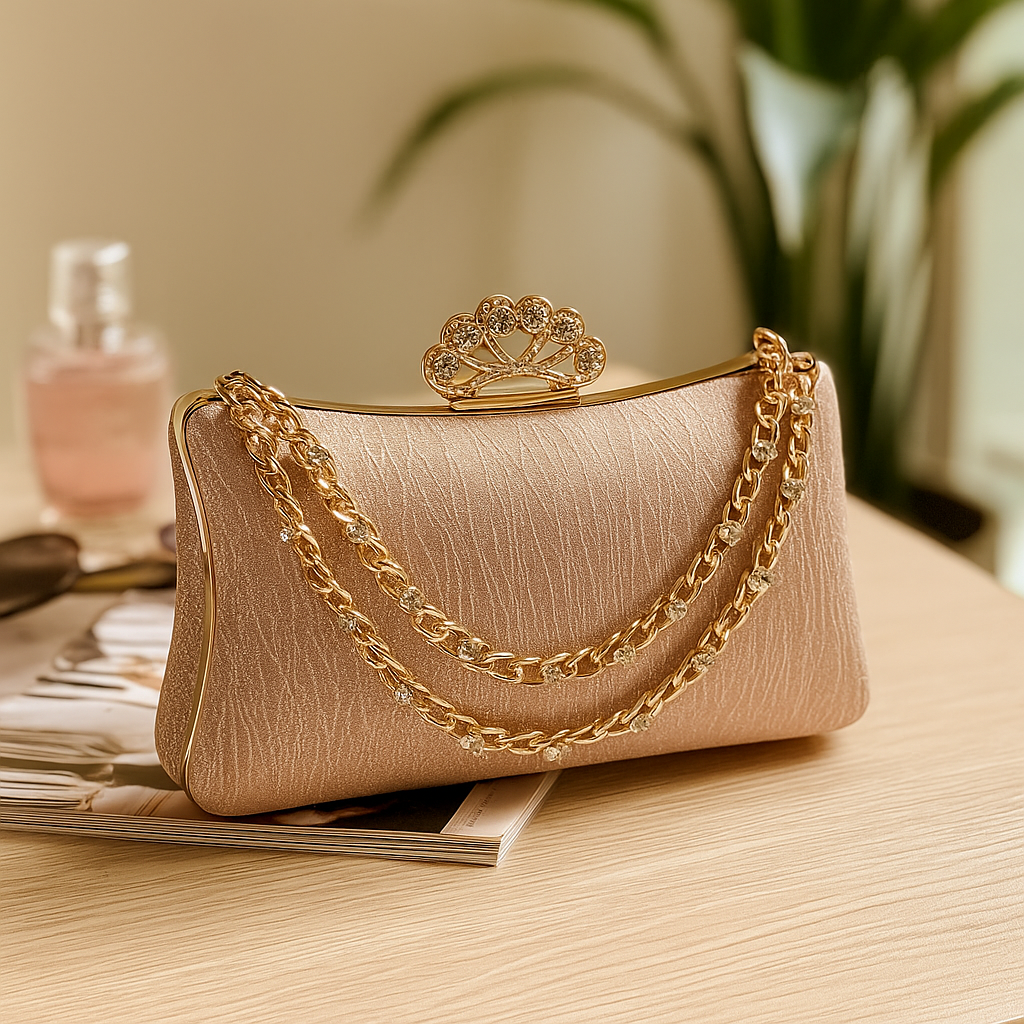 Royal Blush Crown Clutch