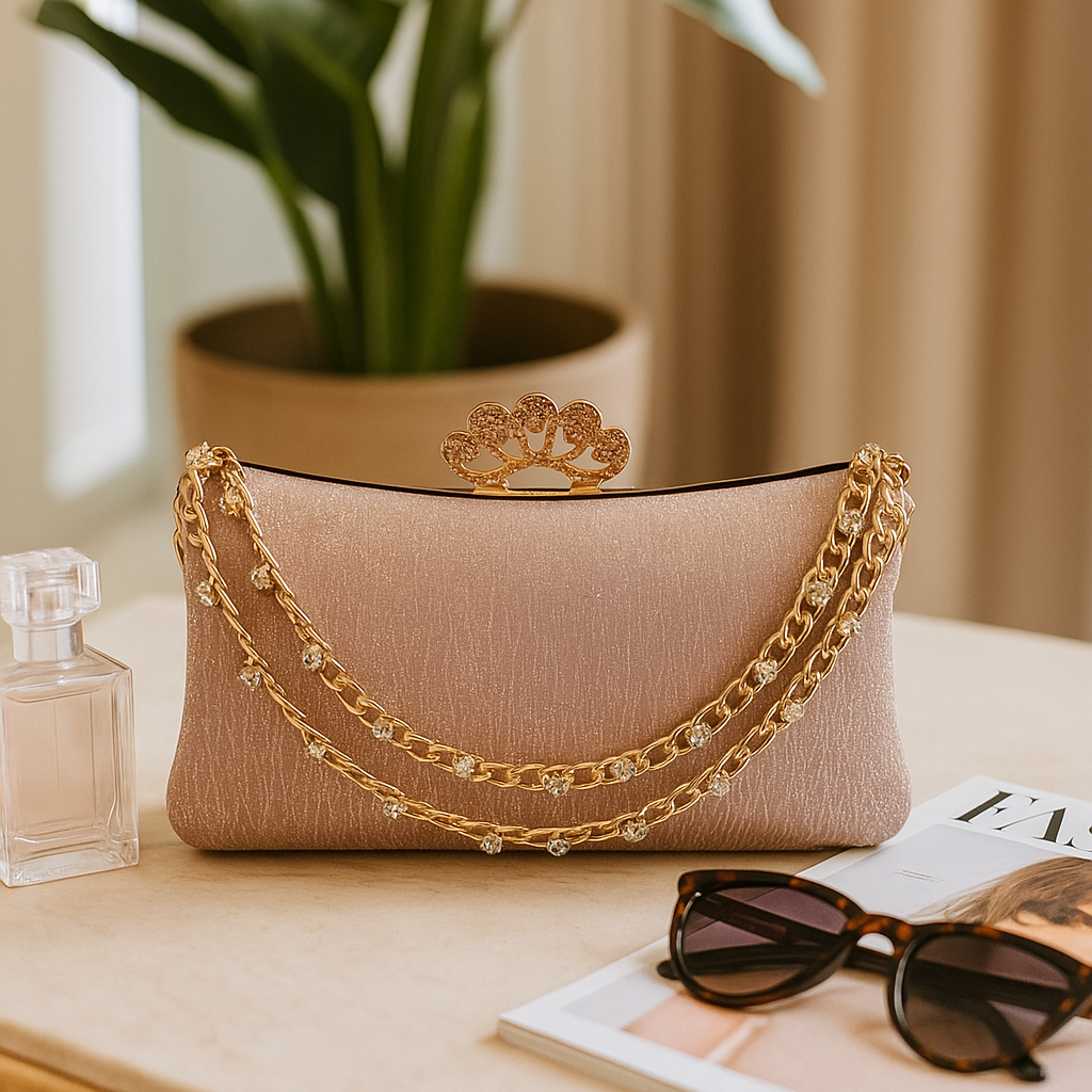 Royal Blush Crown Clutch