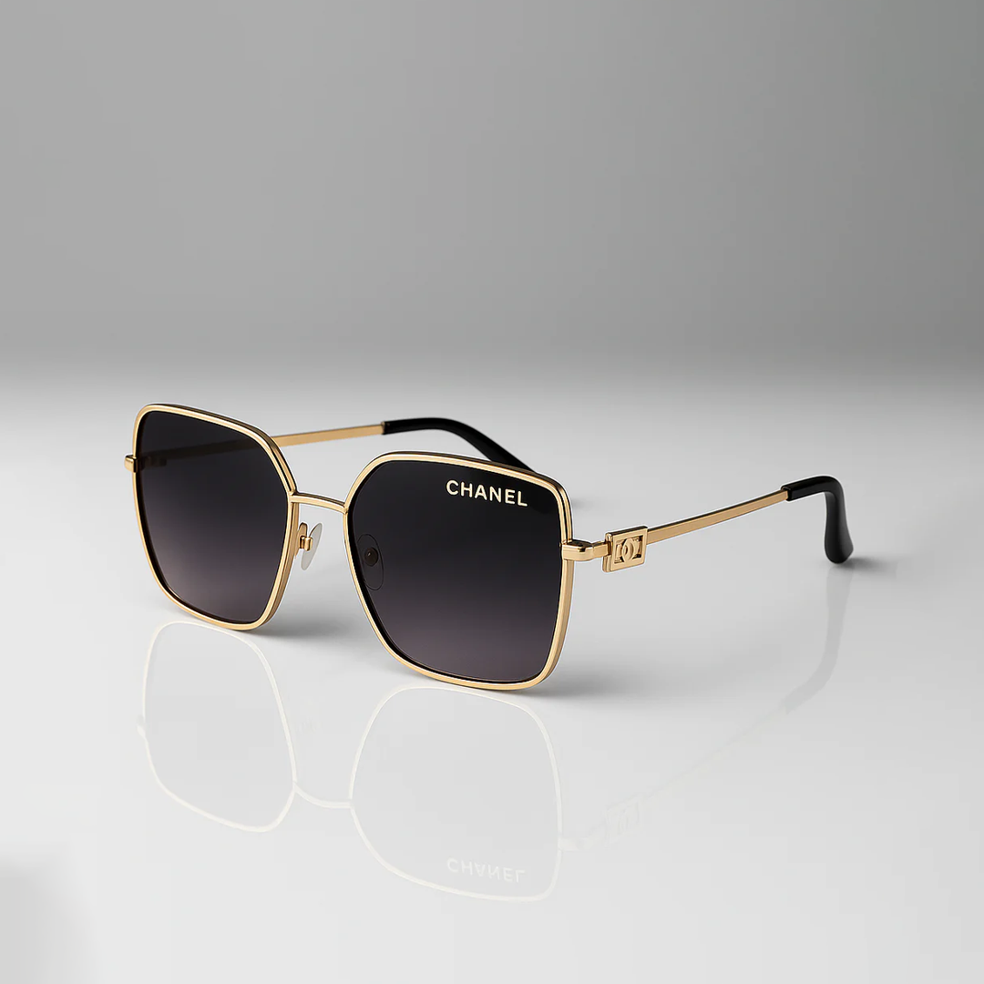 Chanel Luxe Square Sunglasses – Gold Frame Edition