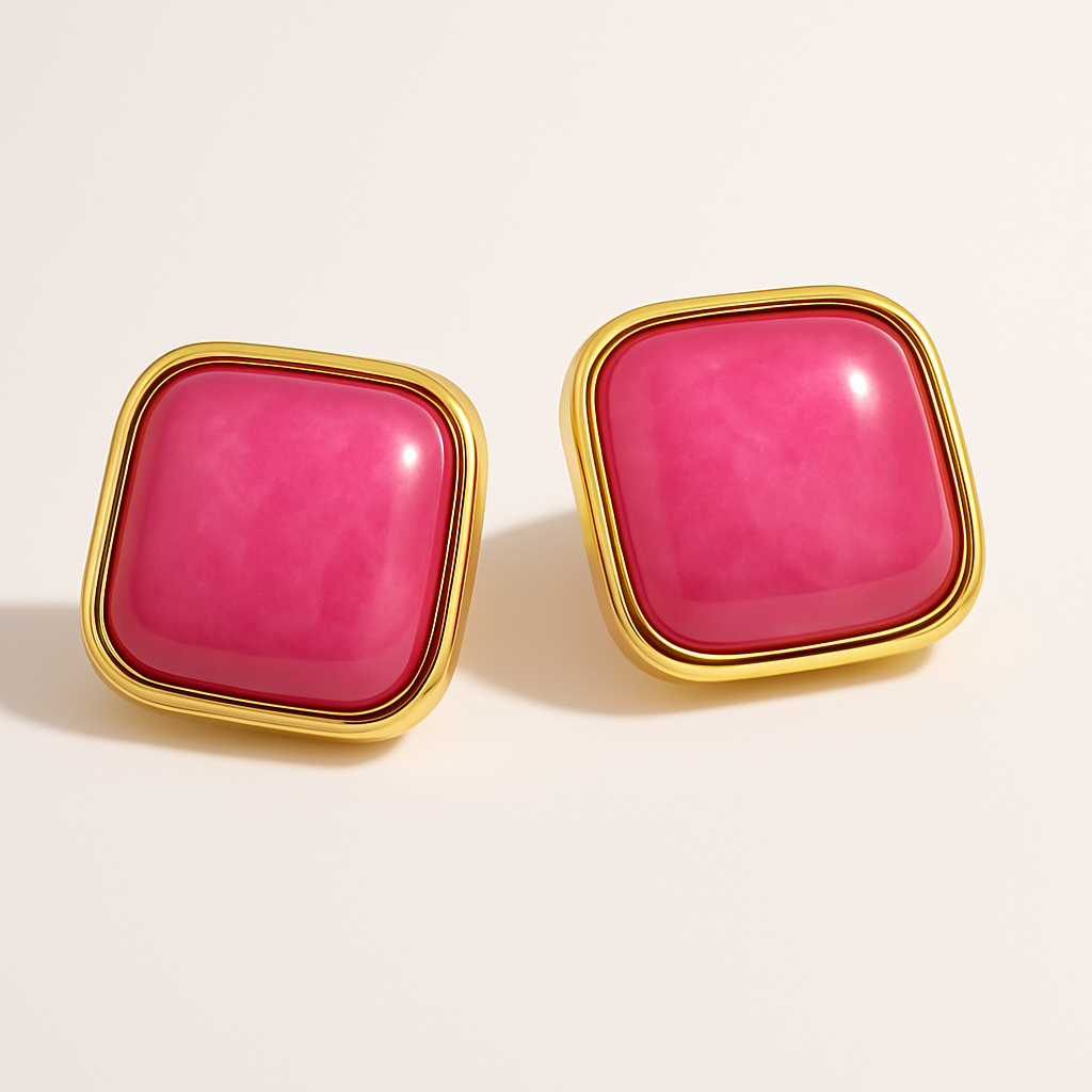 Elegant Square Ear Studs
