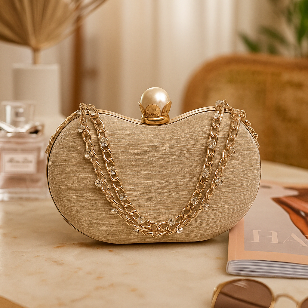 Royal Bloom Pearl Clutch