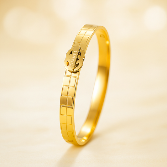 Chanel Golden Grid Luxe Bangle