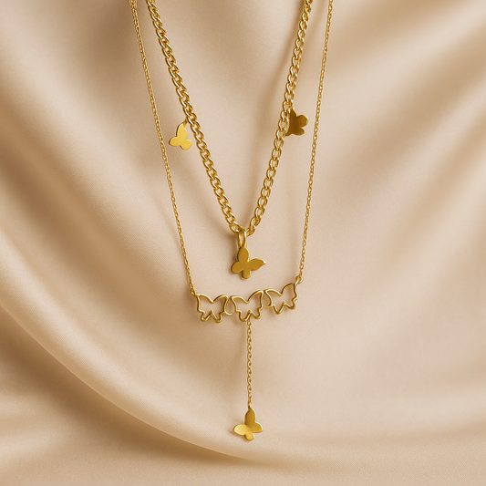 Golden Flutter Harmony Necklace