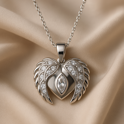 Celestial Heart Wing Pendant