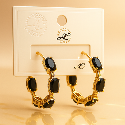 Midnight Luxe Hoops