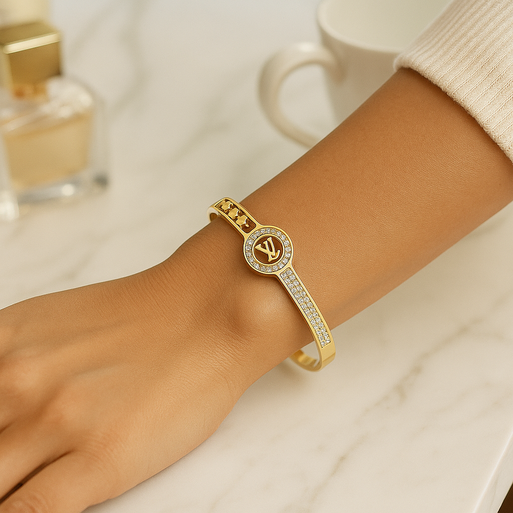 Aurora Glow Stainless Steel Bangle
