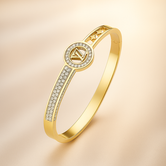 Aurora Glow Stainless Steel Bangle