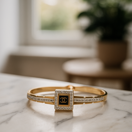 Noir Empress Crystal Bangle
