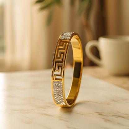 Celestia Gold Crystal Bangle