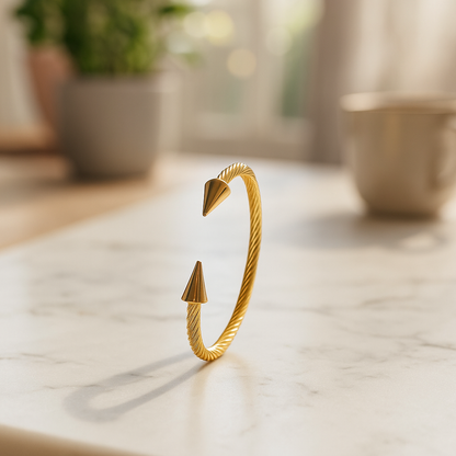 Aurum Twist Spike Cuff