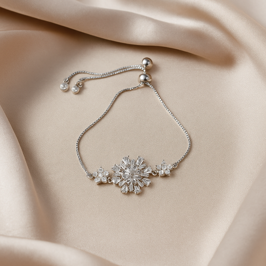 Crystal Bloom Adjustable Bracelet